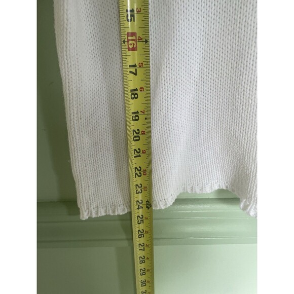 Marsh Landing Women's Mock Neck sleeveless vest Sweater White L coastal beach - Picture 5 of 9